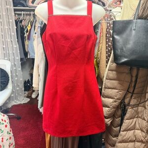 City Triangles Vibrant Red Mini Dress